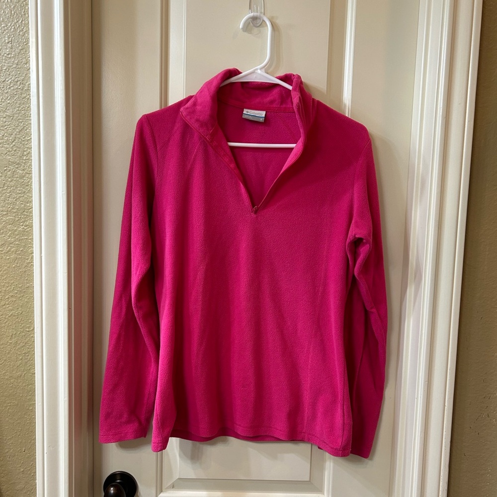S Pink Columbia Pull Over